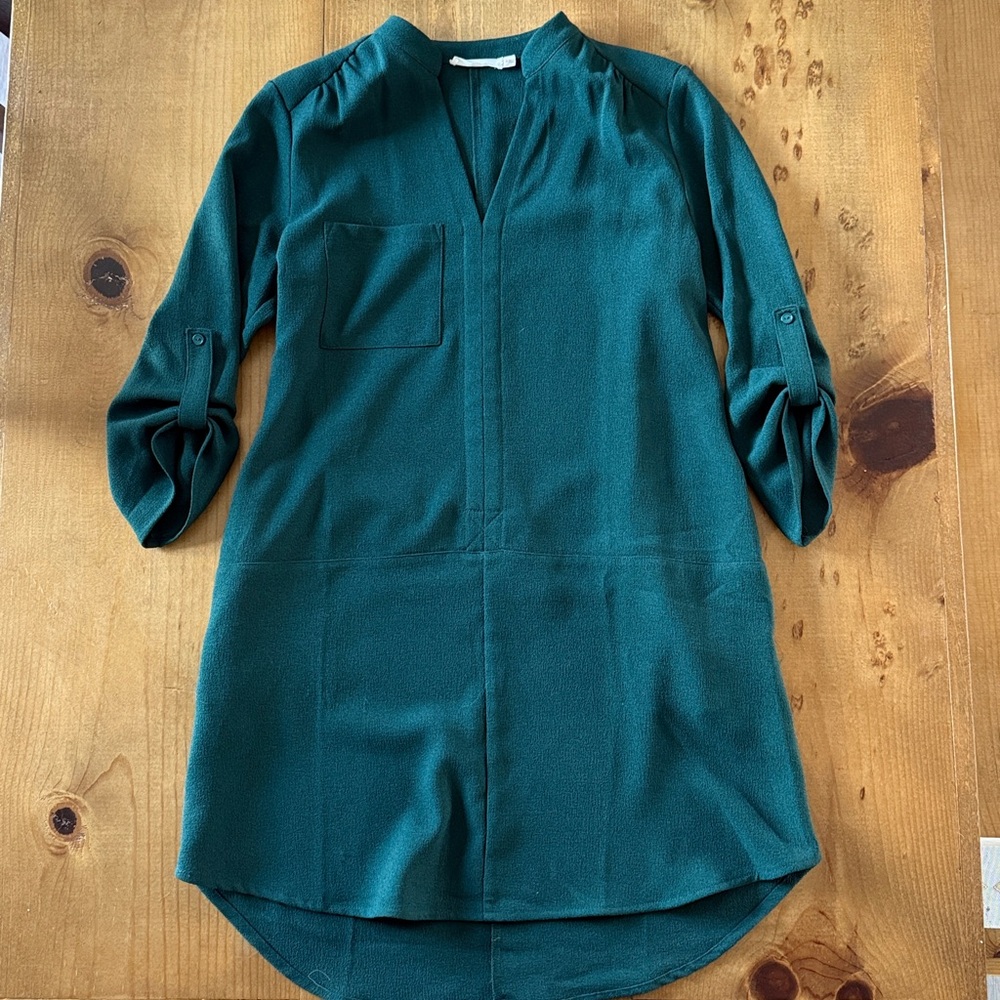 Lush Green V-Neck Tunic Top